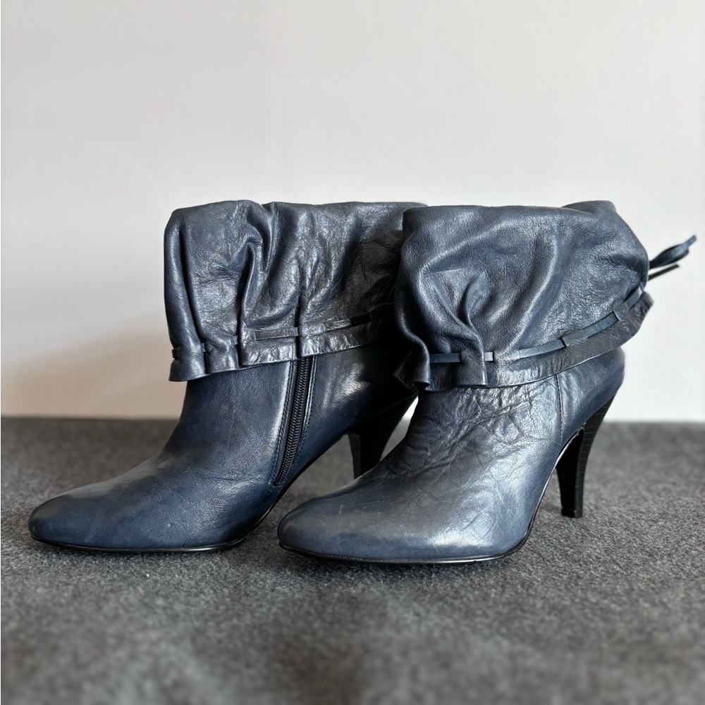 Nine West, Blue Ankle Boots, Size 8.5
